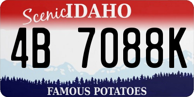 ID license plate 4B7088K