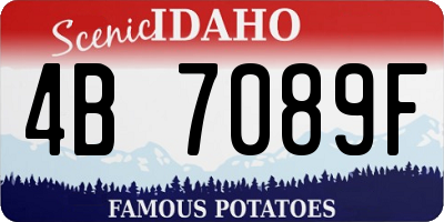 ID license plate 4B7089F
