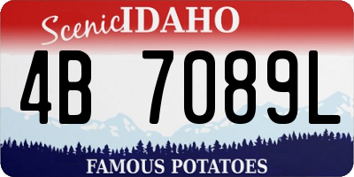 ID license plate 4B7089L