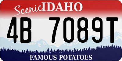 ID license plate 4B7089T