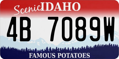 ID license plate 4B7089W