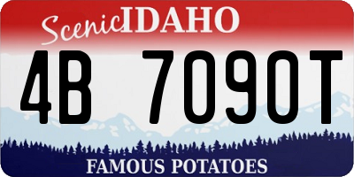ID license plate 4B7090T