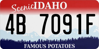 ID license plate 4B7091F