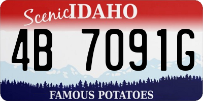 ID license plate 4B7091G