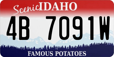 ID license plate 4B7091W