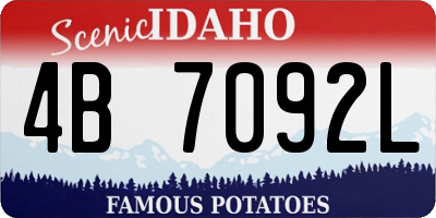 ID license plate 4B7092L