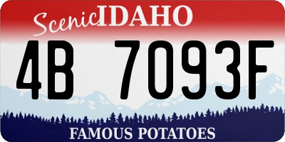 ID license plate 4B7093F