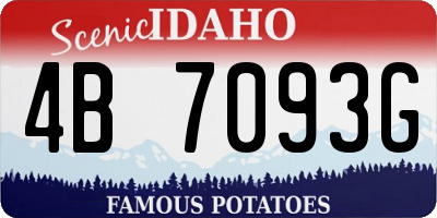 ID license plate 4B7093G
