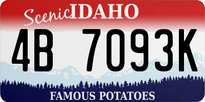 ID license plate 4B7093K
