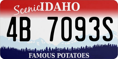 ID license plate 4B7093S