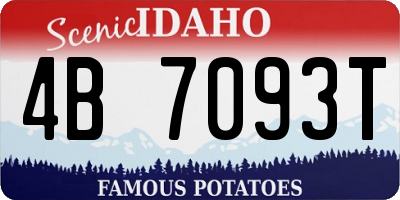 ID license plate 4B7093T