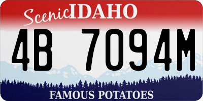 ID license plate 4B7094M