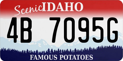 ID license plate 4B7095G