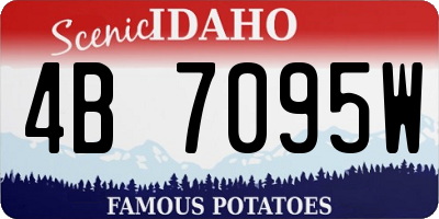 ID license plate 4B7095W