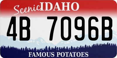 ID license plate 4B7096B