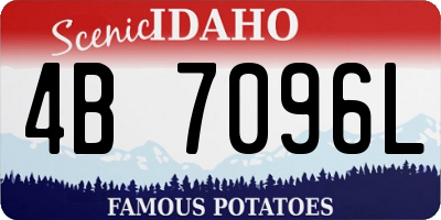 ID license plate 4B7096L