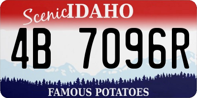 ID license plate 4B7096R