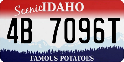 ID license plate 4B7096T