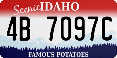 ID license plate 4B7097C