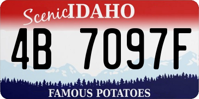 ID license plate 4B7097F