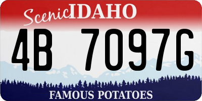 ID license plate 4B7097G