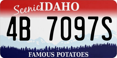 ID license plate 4B7097S