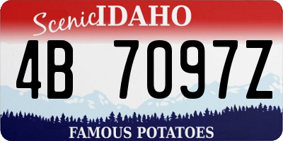 ID license plate 4B7097Z