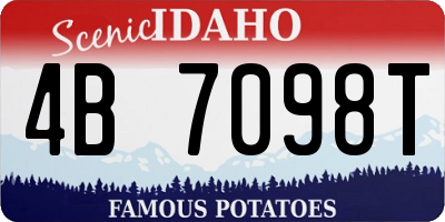 ID license plate 4B7098T