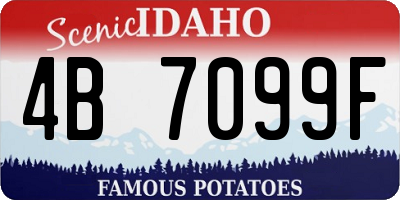 ID license plate 4B7099F