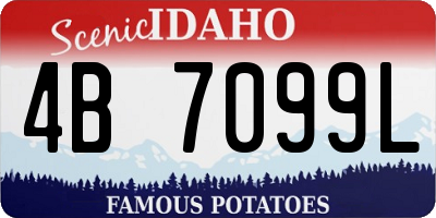 ID license plate 4B7099L