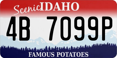 ID license plate 4B7099P