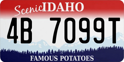 ID license plate 4B7099T