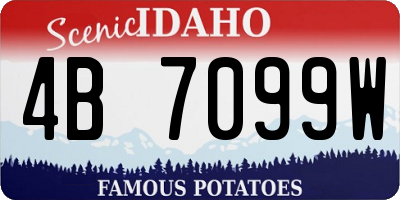 ID license plate 4B7099W