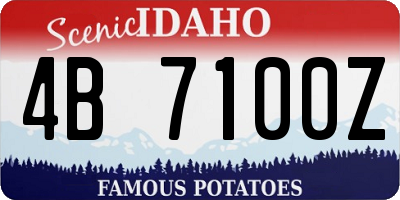 ID license plate 4B7100Z