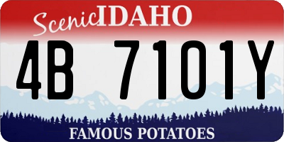 ID license plate 4B7101Y