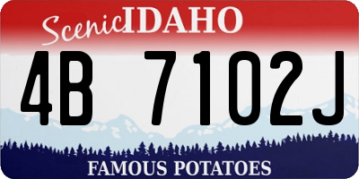 ID license plate 4B7102J