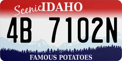ID license plate 4B7102N
