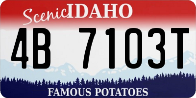 ID license plate 4B7103T