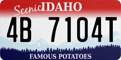 ID license plate 4B7104T