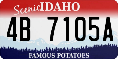 ID license plate 4B7105A