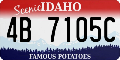 ID license plate 4B7105C