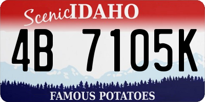 ID license plate 4B7105K