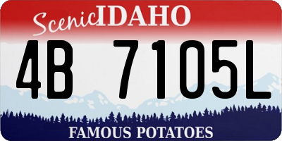 ID license plate 4B7105L