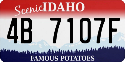 ID license plate 4B7107F