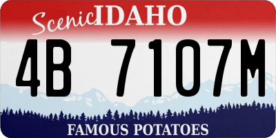 ID license plate 4B7107M