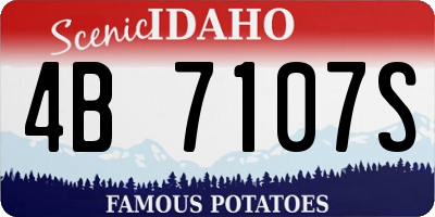 ID license plate 4B7107S