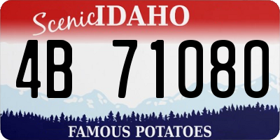 ID license plate 4B7108O