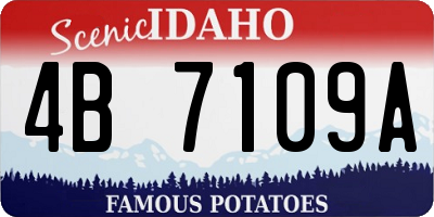 ID license plate 4B7109A