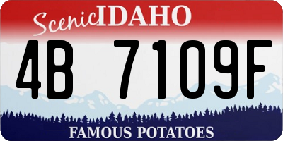 ID license plate 4B7109F