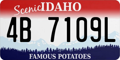 ID license plate 4B7109L